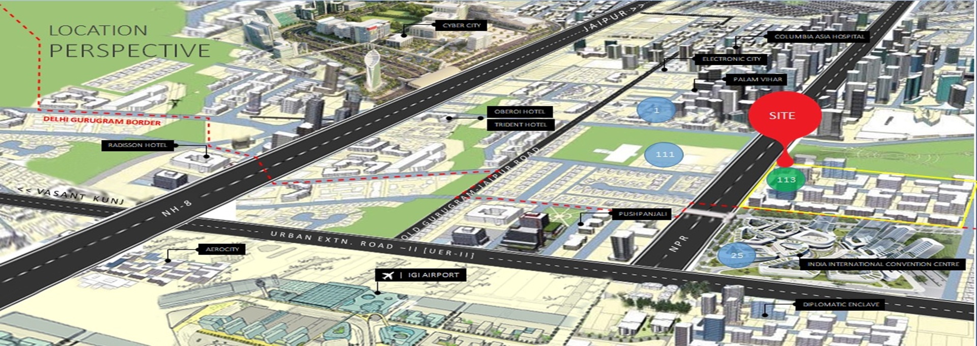 Smart World Sector 113 Gurgaon Location Map
